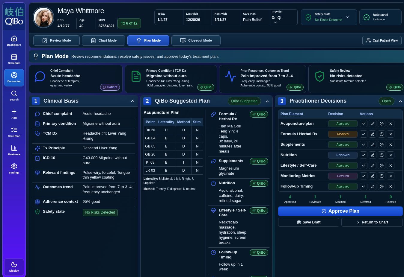 QiBo Plan Mode interface